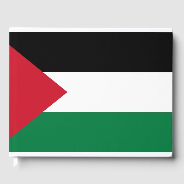 Libro De Visitas oficialmente bandera del Estado de Palestina (Anverso)