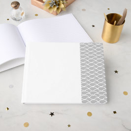 Libro De Visitas Olas Tiled Derecha Gris Claro Sobre Blanco