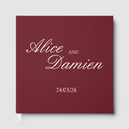 Libro De Visitas Old Money Elegant Wedding Guest Book