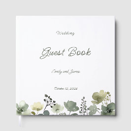 Libro De Visitas Olive Floral Wedding
