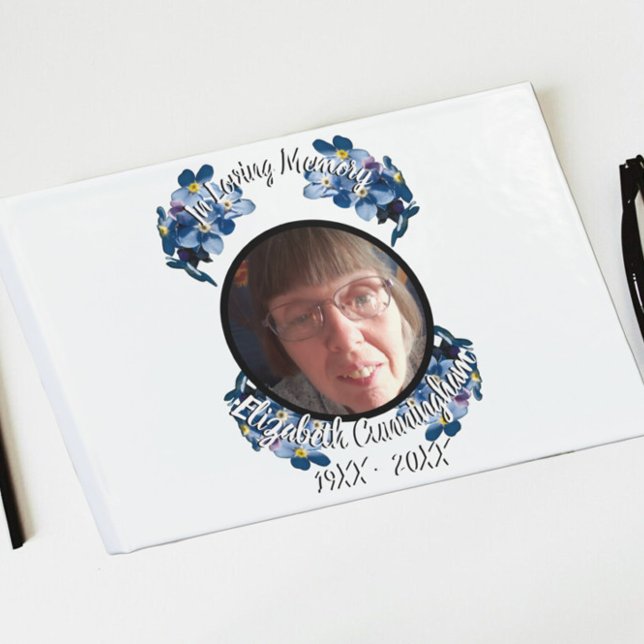 Libro De Visitas Olvídenme de no diseño floral con foto (Subido por el creador)