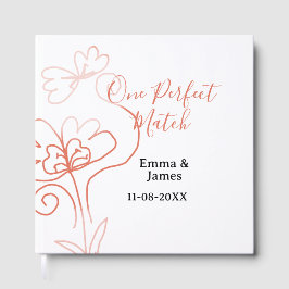 Libro De Visitas One Perfect match terracotta wedding couple name f