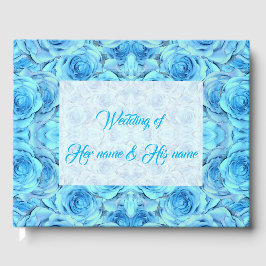 Libro De Visitas Opulento diseño rosa en turquesa