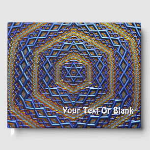 Libro De Visitas Ornate Metallic Magen David