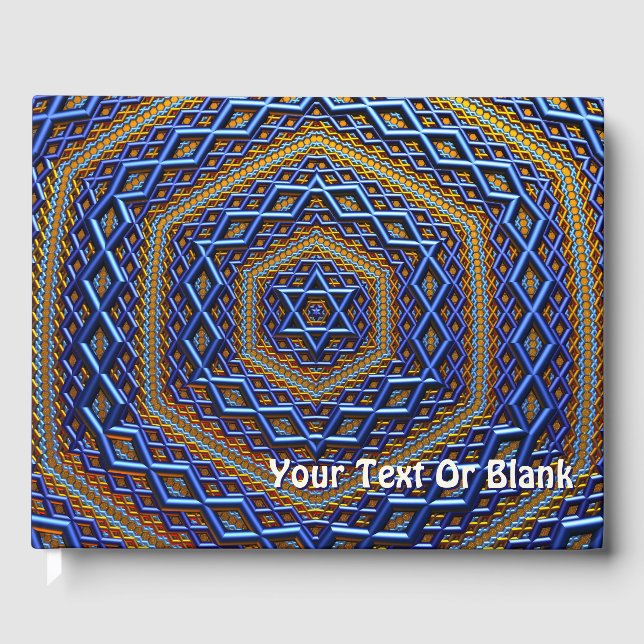 Libro De Visitas Ornate Metallic Magen David (Anverso)