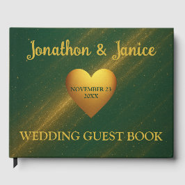 Libro De Visitas Oro espartano y místico verde