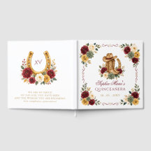 Oro Rojo Caballo Occidental Floral Charra Quinceañ