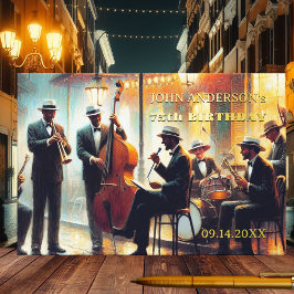 Libro De Visitas Orquesta de Jazz Artístico Música Cumpleaños Real