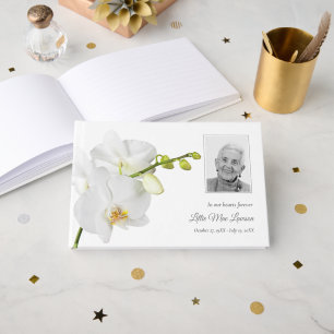 Libro De Visitas Orquídea Funeral Memorial Por Siempre en Nuestros 