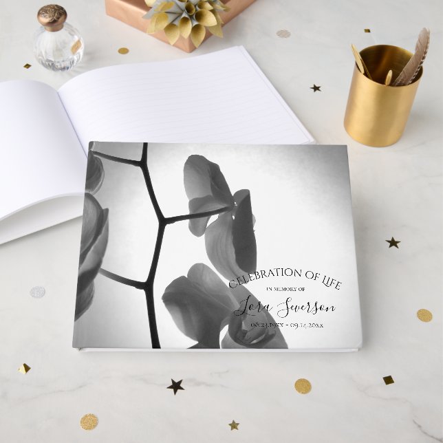 Libro De Visitas Orquídeas en la celebración de la estatua del monu (Anverso Abierto)