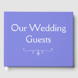 Libro De Visitas Oscuro Periwinkle Purple Nuestros Bodas invitados