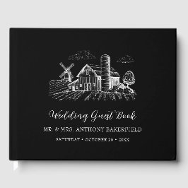 Libro De Visitas País Boda de Barn Occidental