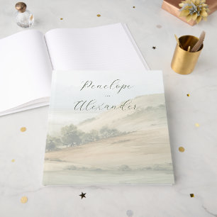 Libro De Visitas Paisaje Acuarela Muted Pacífico
