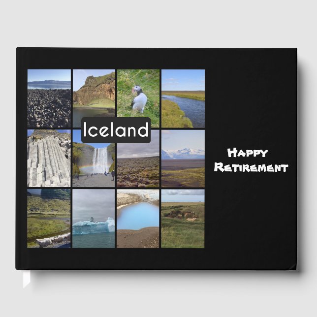 Libro De Visitas Paisaje de verano de Islandia (Anverso)