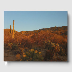 Libro De Visitas Paisaje del desierto de Saguaro Sunset I Arizona