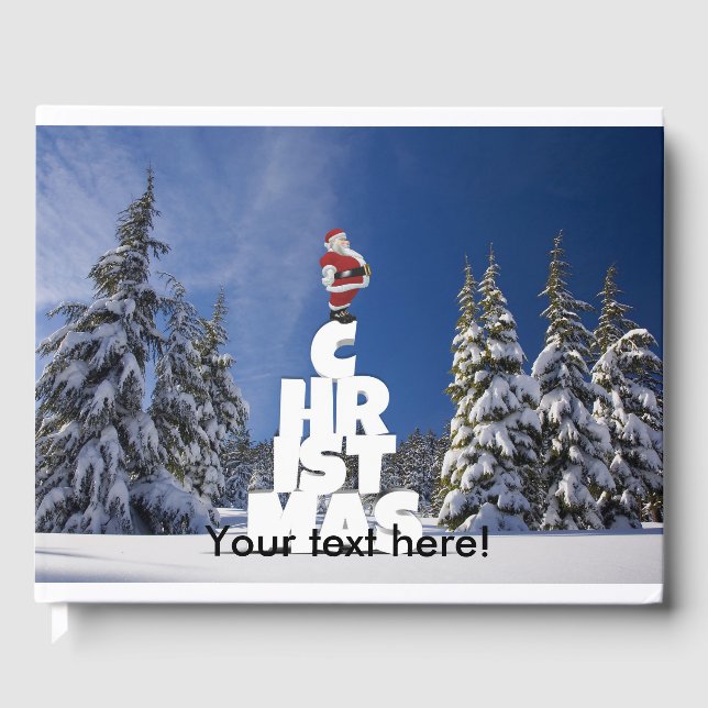 Libro De Visitas paisaje invernal de los navidades (Anverso)