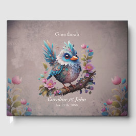 Libro De Visitas Pájaro majestuoso sentado en una rama