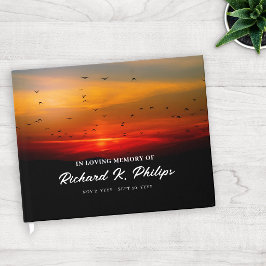 Libro De Visitas Pájaros Al Cielo Al Amanecer Celebrando la Vida