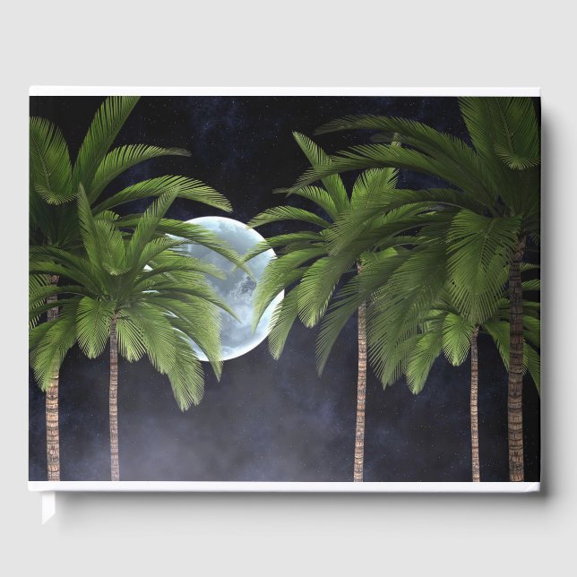 Libro De Visitas Palmeras contra la luna (Anverso)