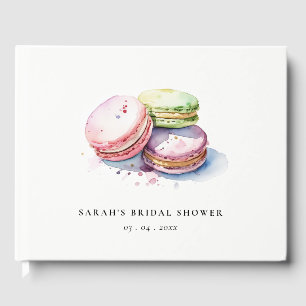 Libro De Visitas Panadería de Macarons Franceses en Acuarela Desped
