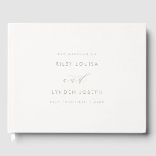 Libro De Visitas Papel moderno con textura falsa Boda elegante