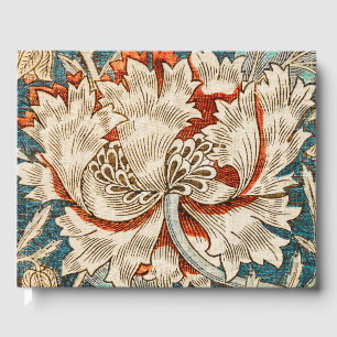 Libro De Visitas Papel pintado floral de madreselva azul Morris Tea