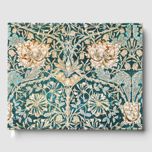 Libro De Visitas Papel pintado floral de madreselva azul Morris Tea