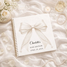 Libro de visitas para Baby Shower arco perlas marf