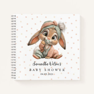 Libro de visitas para baby shower de conejito lind