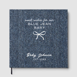 Libro de visitas para baby shower de estilo vaquer
