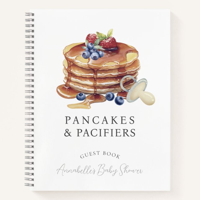 Libro de visitas para baby shower de Pancakes & Pa (Anverso)