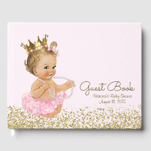 Libro de visitas para baby shower de princesa bail