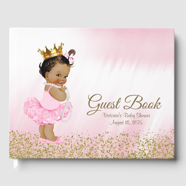 Libro de visitas para baby shower de princesa étni (Anverso)
