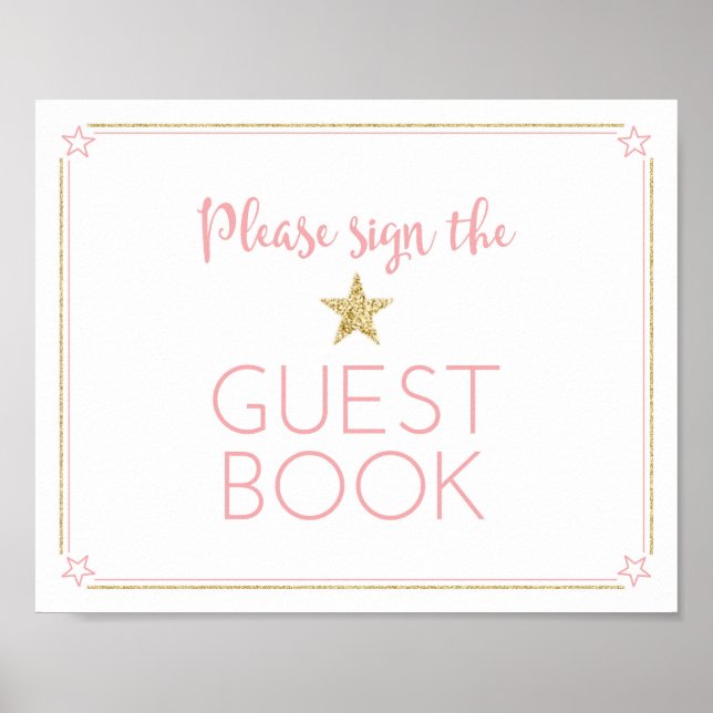 Libro de visitas para baby shower de Twinkle Twink (Frente)