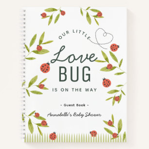 Libro de visitas para baby shower Little Love Bug 