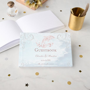 Libro de visitas para Bodas de delfines rosados