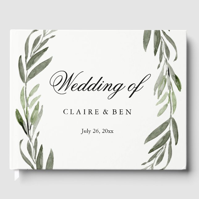 Libro de visitas para Bodas de la Hoja Verde de co (Anverso)