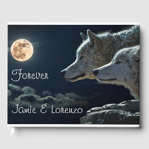 Libro De Visitas "Para siempre" dos lobos y una luna llena