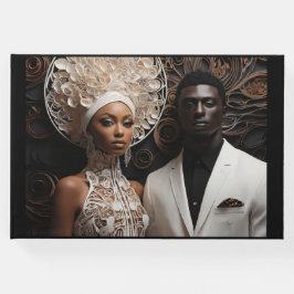 Libro De Visitas Pareja con cubierta blanca y negra AA