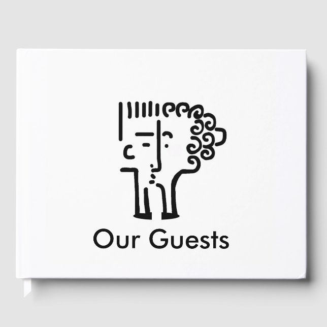 Libro De Visitas Pareja de Kiss de arte moderno (Anverso)