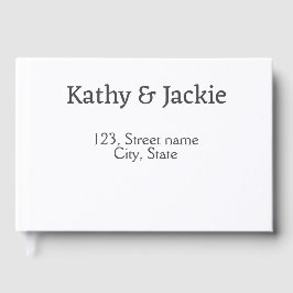 Libro De Visitas Pareja negra blanca nombre dirección ciudad estado