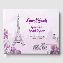 Libro De Visitas París Purple Iris Evento Especial Francés