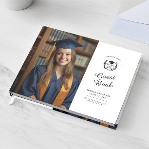 Libro De Visitas Partido de graduación de Emblem de Escuela de Guió