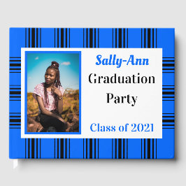 Libro De Visitas Partido de Graduación de Fotografía Azul Negra