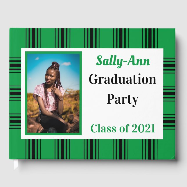 Libro De Visitas Partido de Graduación de Fotografía Negra Verde (Anverso)