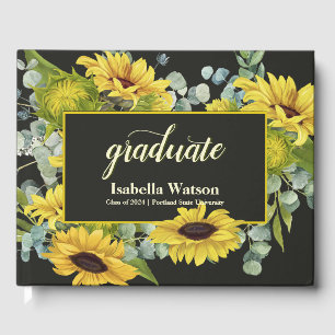 Libro De Visitas Partido de Graduación de Girasol Keepsake