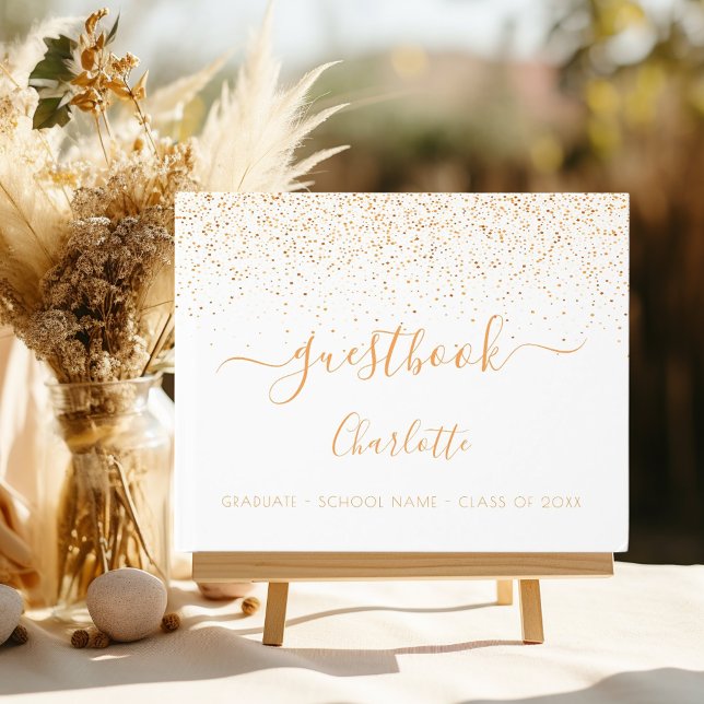 Libro De Visitas Partido de graduación de monograma de confeti de o (Subido por el creador)