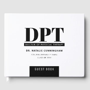 Libro De Visitas Partido de Graduación DPT Moderno Personalizado