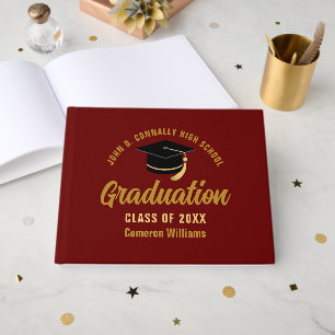 Libro De Visitas Partido de Graduación Maroon Gold Graduate Persona
