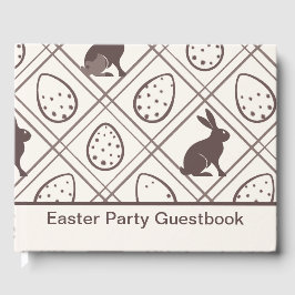 Libro De Visitas Pascua personalizada de Brown Plaid